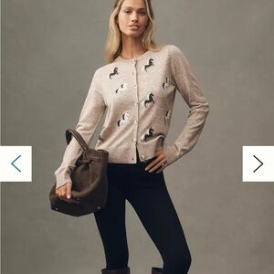 Anthropologie Maeve Icon Cardigan Sweater XS Color: Grey Horse NWT